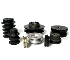 Poleas en v, poleas sincrónicas, poleas en hierro y aluminio